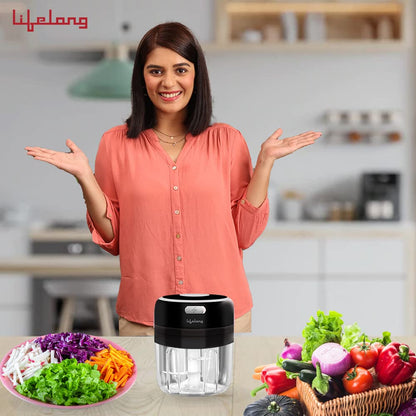 Lifelong USB Rechargeable Wireless Electric Chopper